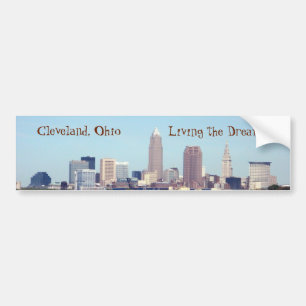 Adesivo Para Carro Cleveland Skyline vive o Dream Bumper Sticker