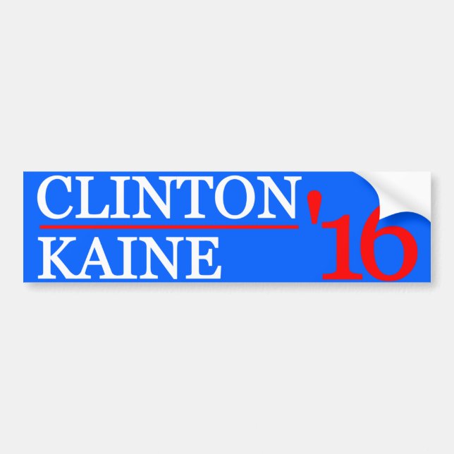 Adesivo Para Carro Clinton Kaine 2016 (Frente)