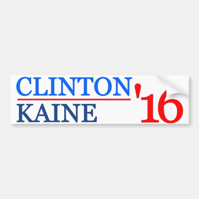 Adesivo Para Carro Clinton Kaine 2016 (Frente)