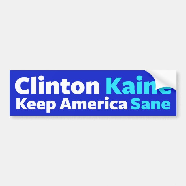 Adesivo Para Carro Clinton/Kaine: Mantenha o autocolante no vidro (Frente)