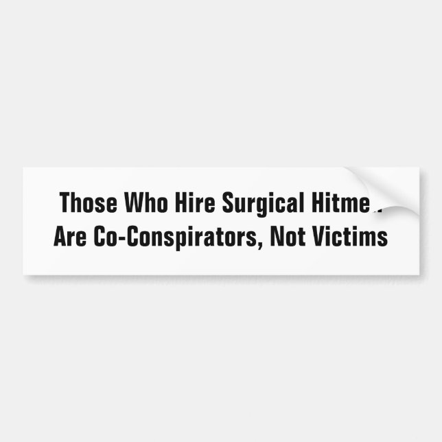 Adesivo Para Carro Co-Conspiradores, não vítimas (Frente)