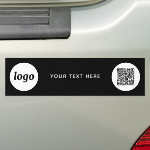 Adesivo Para Carro Código QR promocional de negócios simples com logo