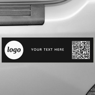 Adesivo Para Carro Código QR Promocional de Negócios Simples com Logo