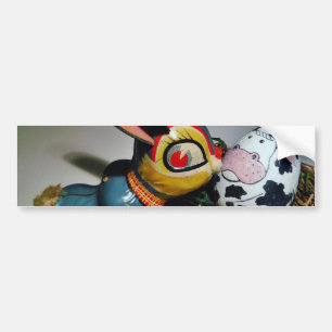 Adesivo Para Carro Coelho dos Brinquedos e ovo de vaca