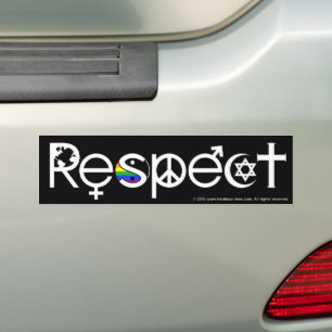 Adesivo Para Carro Coexistir com Respeito Orgulho Gay Arco-íris Yin Y