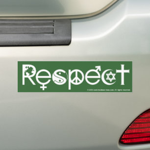 Adesivo Para Carro Coexistir com Respeito - Paz Bondade & Tolerância
