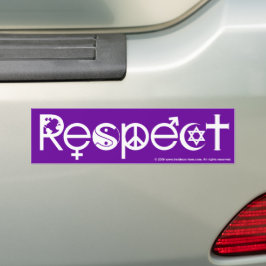 Adesivo Para Carro Coexistir com Respeito - Paz Bondade & Tolerância