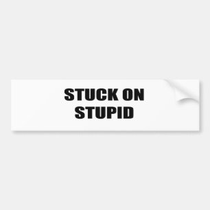 Adesivo Para Carro Colado em estúpido