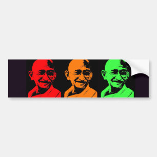 Adesivo Para Carro Colagem de Mahatma Gandhi