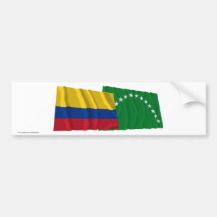 Adesivo Para Carro Colômbia e bandeiras de ondulação de Risaralda