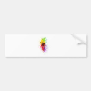 Adesivo Para Carro Colorful Skull - Caveira Colorida