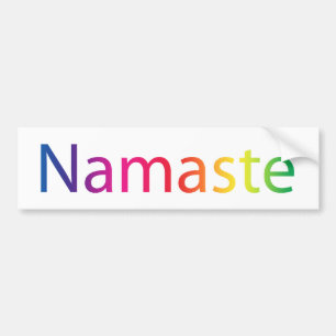 Adesivo Para Carro Colorido Namaste Rainbow Yoga