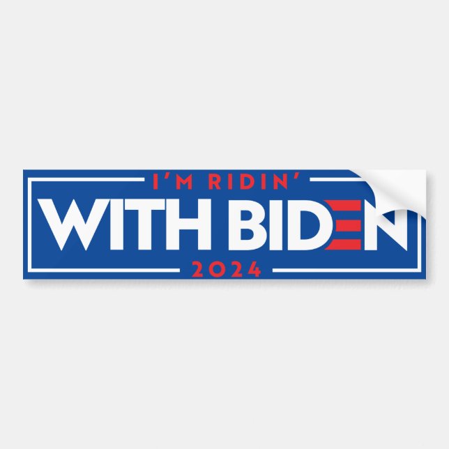 Adesivo Para Carro Com Biden 2024 (Frente)