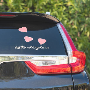 Adesivo para carro com Corações Cor-de-Rosa Flutua