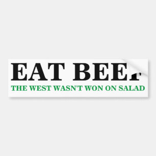 Adesivo Para Carro COMA A CARNE que o oeste não foi ganhado na salad
