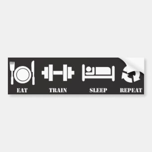 Adesivo Para Carro Coma, Comece, Dorme, Repita