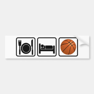 Adesivo Para Carro Coma, durma, basquetebol