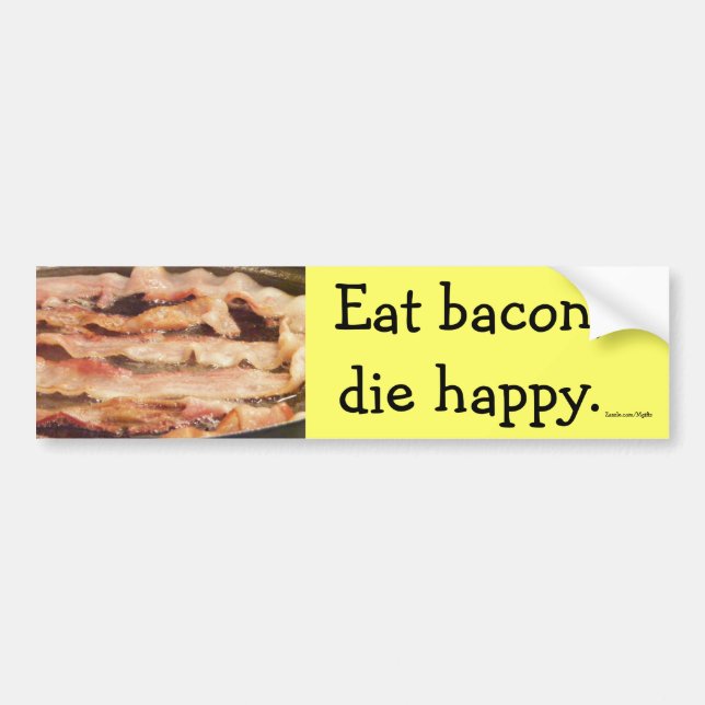 Adesivo Para Carro Coma o bacon (Frente)
