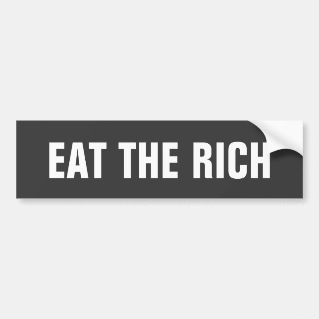 Adesivo Para Carro Coma o Rich Bumper Sticker (Frente)