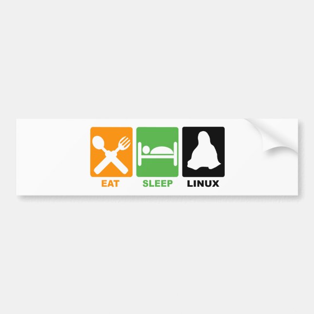 ADESIVO PARA CARRO COMA O SONO LINUX (Frente)