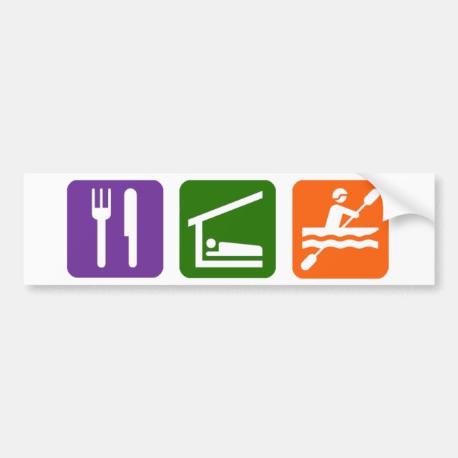 Adesivo Para Carro Coma o sono que Kayaking (Frente)