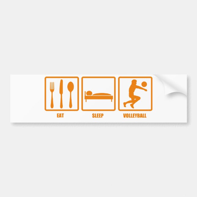 Adesivo Para Carro Coma o voleibol do sono (Frente)