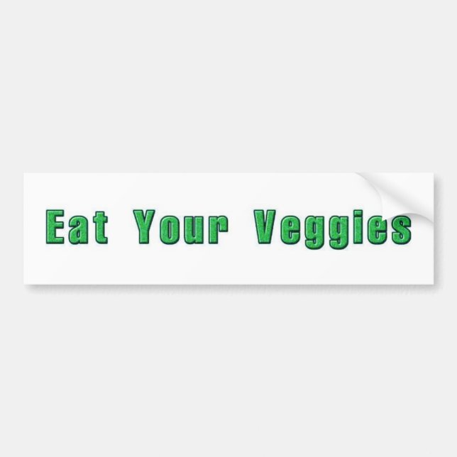 Adesivo Para Carro Coma seus vegetarianos Bumpersticker (Frente)