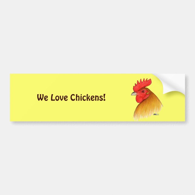 Adesivo Para Carro Comb de Solteiro de Marca Gamecock (Frente)