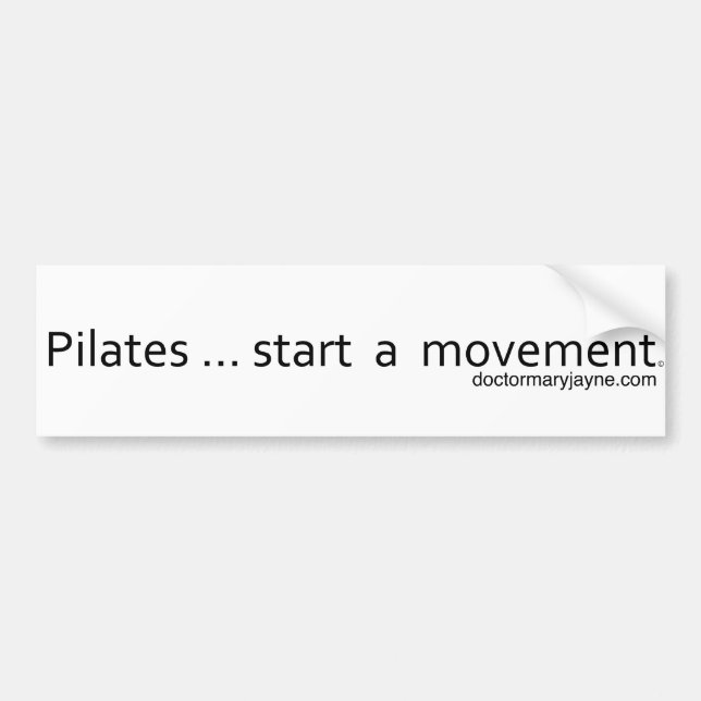 Adesivo Para Carro Começo de Pilates… um movimento (Frente)