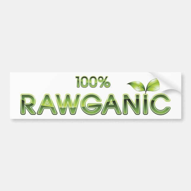 Adesivo Para Carro Comida 100% crua de Rawganic (Frente)