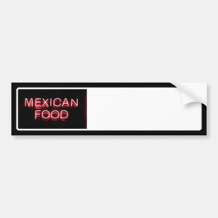 Adesivo Para Carro Comida MEXICAN - Sinal vermelho neon