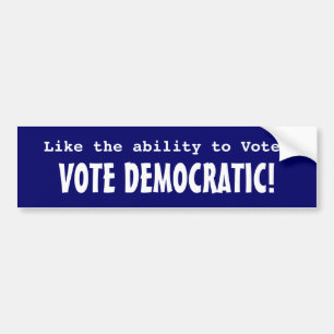 Adesivo Para Carro Como a capacidade para votar? Voto Democrática!