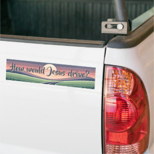 Adesivo Para Carro Como Jesus dirigiria?