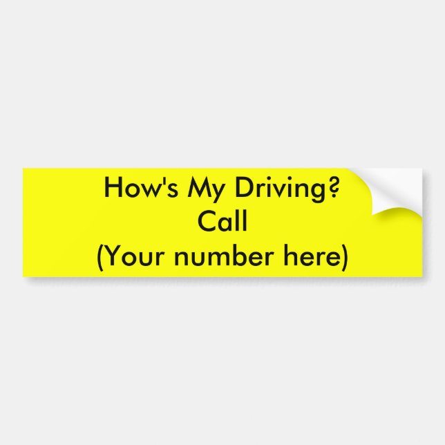 Adesivo Para Carro Como meu está conduzindo? (Frente)