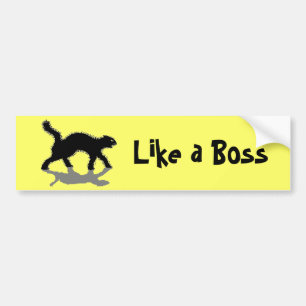 Adesivo Para Carro como um gato preto vol11 do chefe