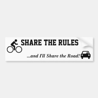 Adesivo Para Carro Compartilhe das regras