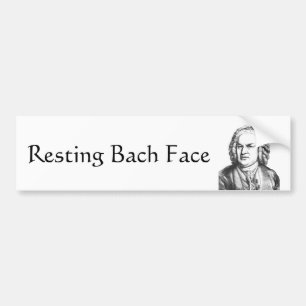 Adesivo Para Carro Compositor de Música Clássica de Bach Face em Desc