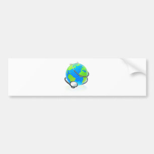 Adesivo Para Carro Conceito da saúde do globo da terra do