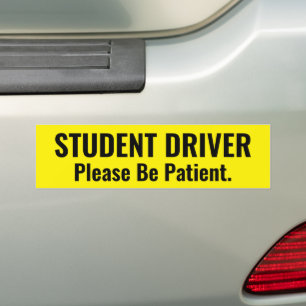Adesivo Para Carro Condutor De Estudantes: Por Favor Seja Paciente