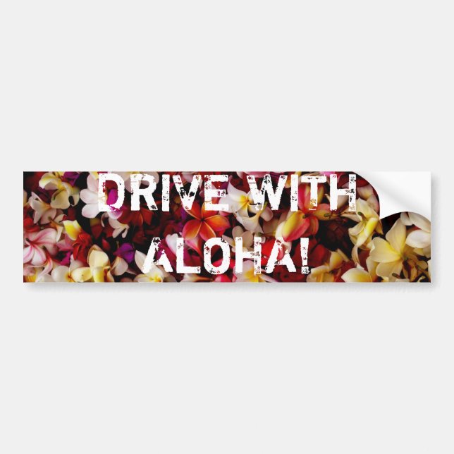 ADESIVO PARA CARRO CONDUZA COM ALOHA! (Frente)