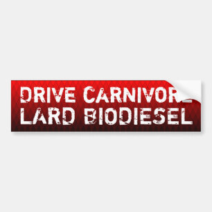 Adesivo Para Carro Conduza o carnívoro, biodiesel da banha