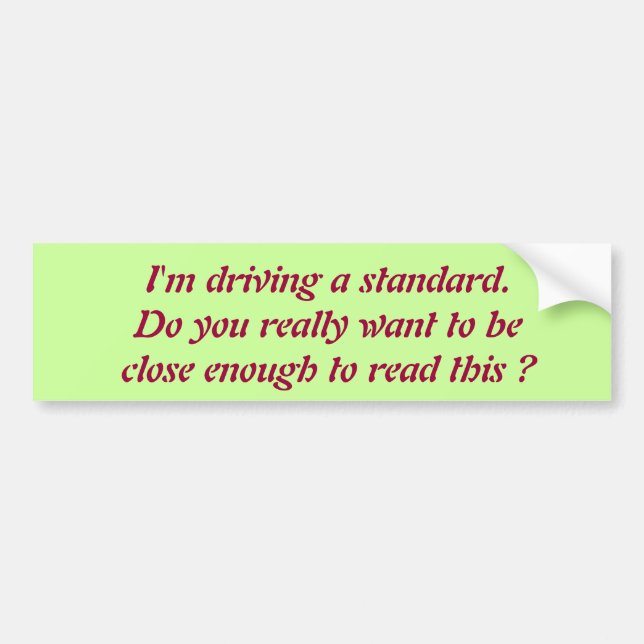 Adesivo Para Carro Conduzindo um autocolante no vidro traseiro padrão (Frente)