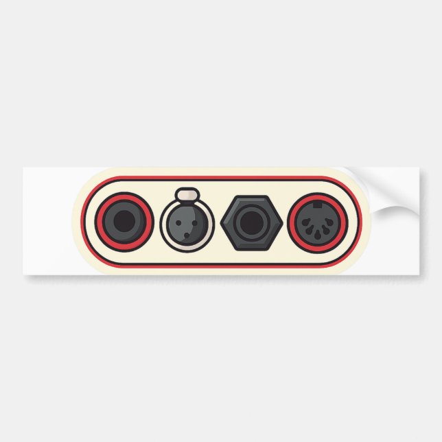 Adesivo Para Carro conectores de áudio Bumper Sticker (Frente)