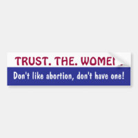 CONFIANÇA. . MULHERES. bumpersticker