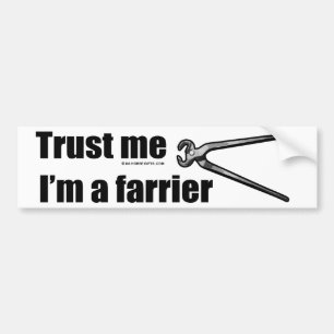 Adesivo Para Carro Confie que eu mim é um farrier.