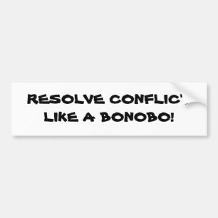 ADESIVO PARA CARRO CONFLITO DA RESOLUÇÃO COMO UM BONOBO!