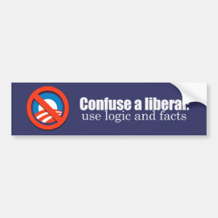 Adesivo Para Carro Confunda um Bumpersticker liberal