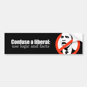 Adesivo Para Carro Confunda um Bumpersticker liberal