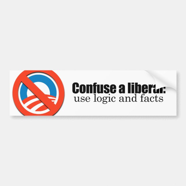 Adesivo Para Carro Confunda um liberal (Frente)