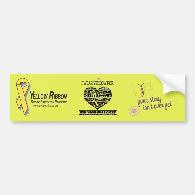 Adesivo Para Carro Consciência do suicídio e autocolante no vidro (Frente)